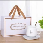 ماگ حرارتی لاکی سفید به همراه صفحه گرمکن برقی