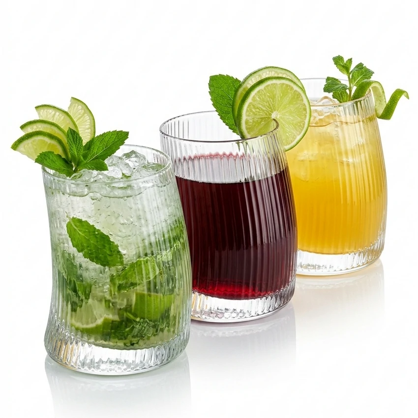 catbelle-ribbed-penguin-glass-set-0 ست نیملیوان شیاردار طرح پنگوئن Catbelle