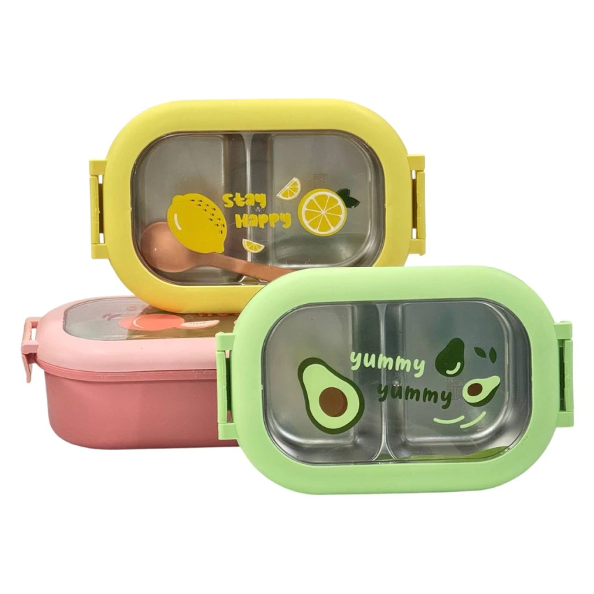 fantasy-stainless-steel-lunch-box لانچ باکس فانتزی دوقسمته وارداتی