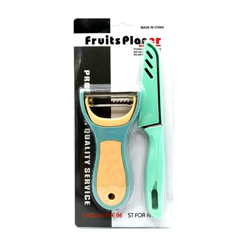 ست پوست کن و چاقو Fruits Planer شامل دو پوست‌کن و یک چاقوی تیز مناسب میوه و سبزیجات