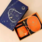 ماگ هیتردار چندضلعی Lucky به همراه قاشق و گیفت باکس