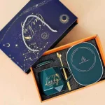 ماگ هیتردار چندضلعی Lucky به همراه قاشق و گیفت باکس