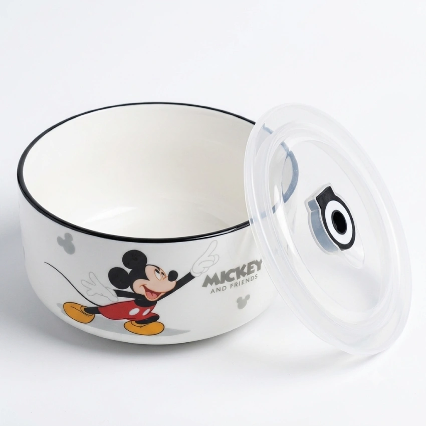 mickey-mouse-ceramic-food-container-850ml (1) ظرف نگهدارنده غذا سرامیکی طرح میکی موس
