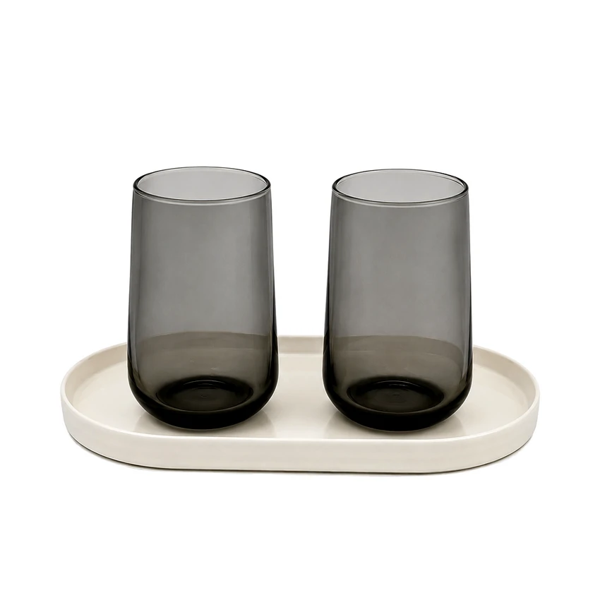 pasabahce-allegra-smoked-highball-glass-set-3pcs_00 لیوان بلند 3 تایی رنگ دودی Allegra برند پاشاباغچه - تصویر 1